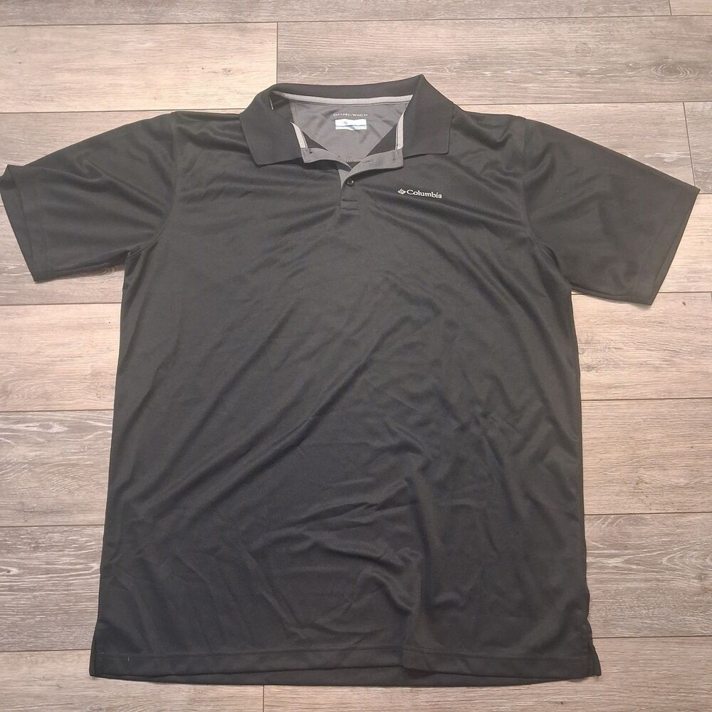Columbia Omni-Wick Golf Shirt, XL, Charcoal Grey